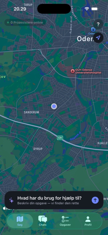 ProAssist-appen: live kort over hjælpere i Odense