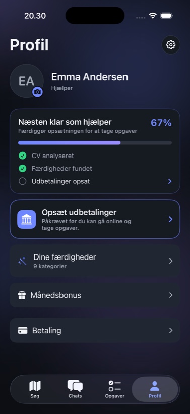 ProAssist-appen: din hjælper-profil med CV-analyse og udbetalinger