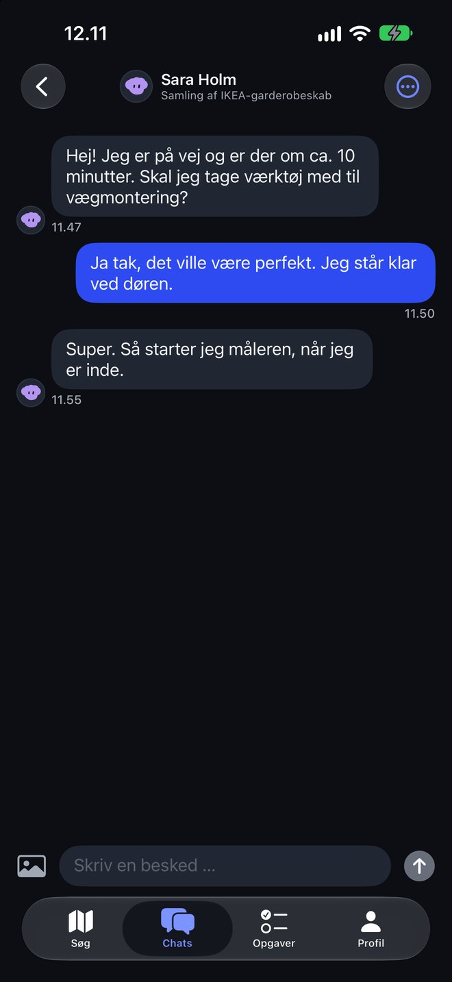 Auto-oversat chat